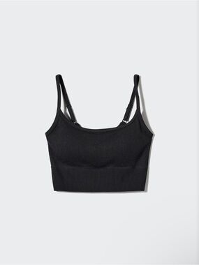 UNIQLO Black Cropped Bra Top Size S Like New